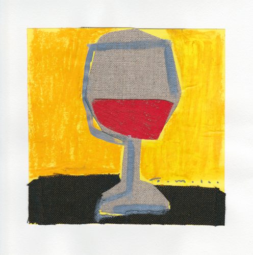 Vin rouge 13×13cm